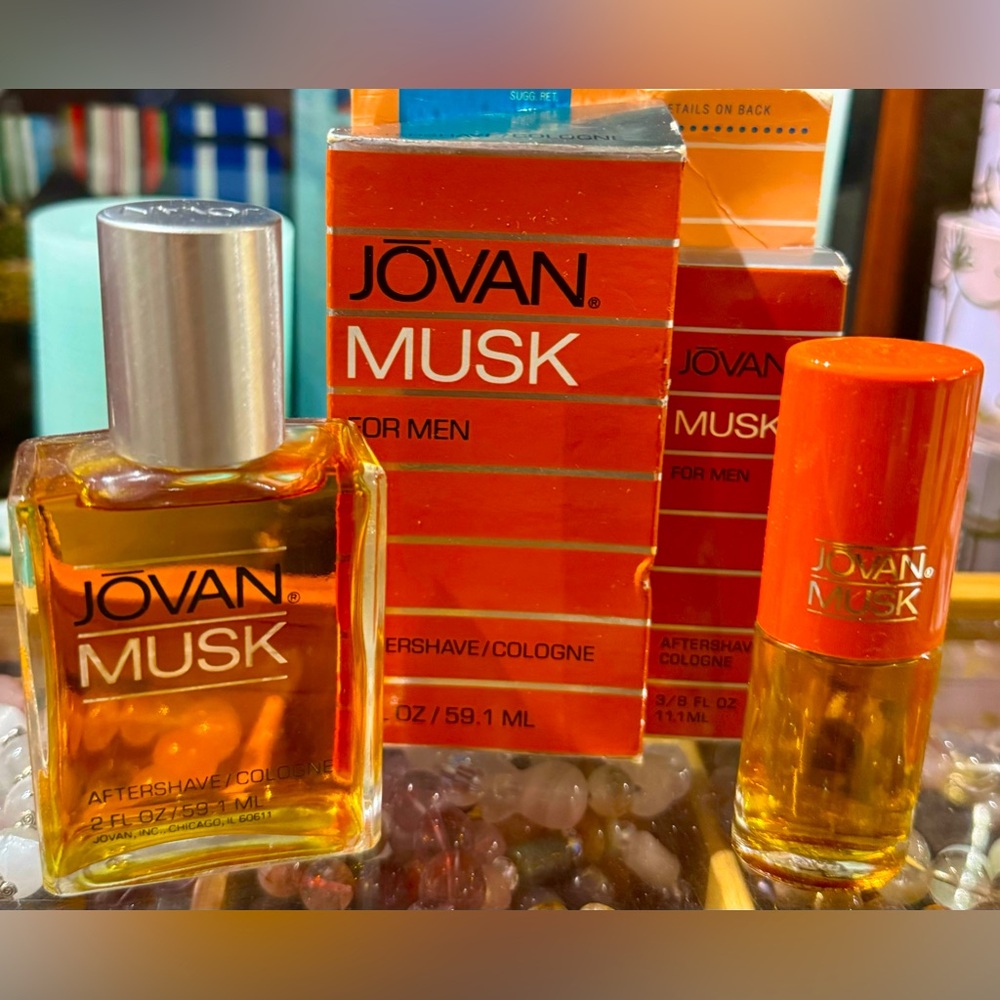 VINTAGE JOVAN MUSK AFTERSHAVE/COLOGNE SPLASH FOR MEN